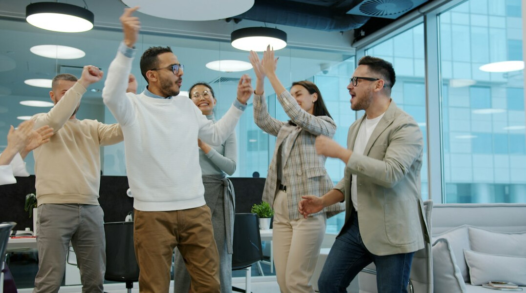 successful business team celebrating