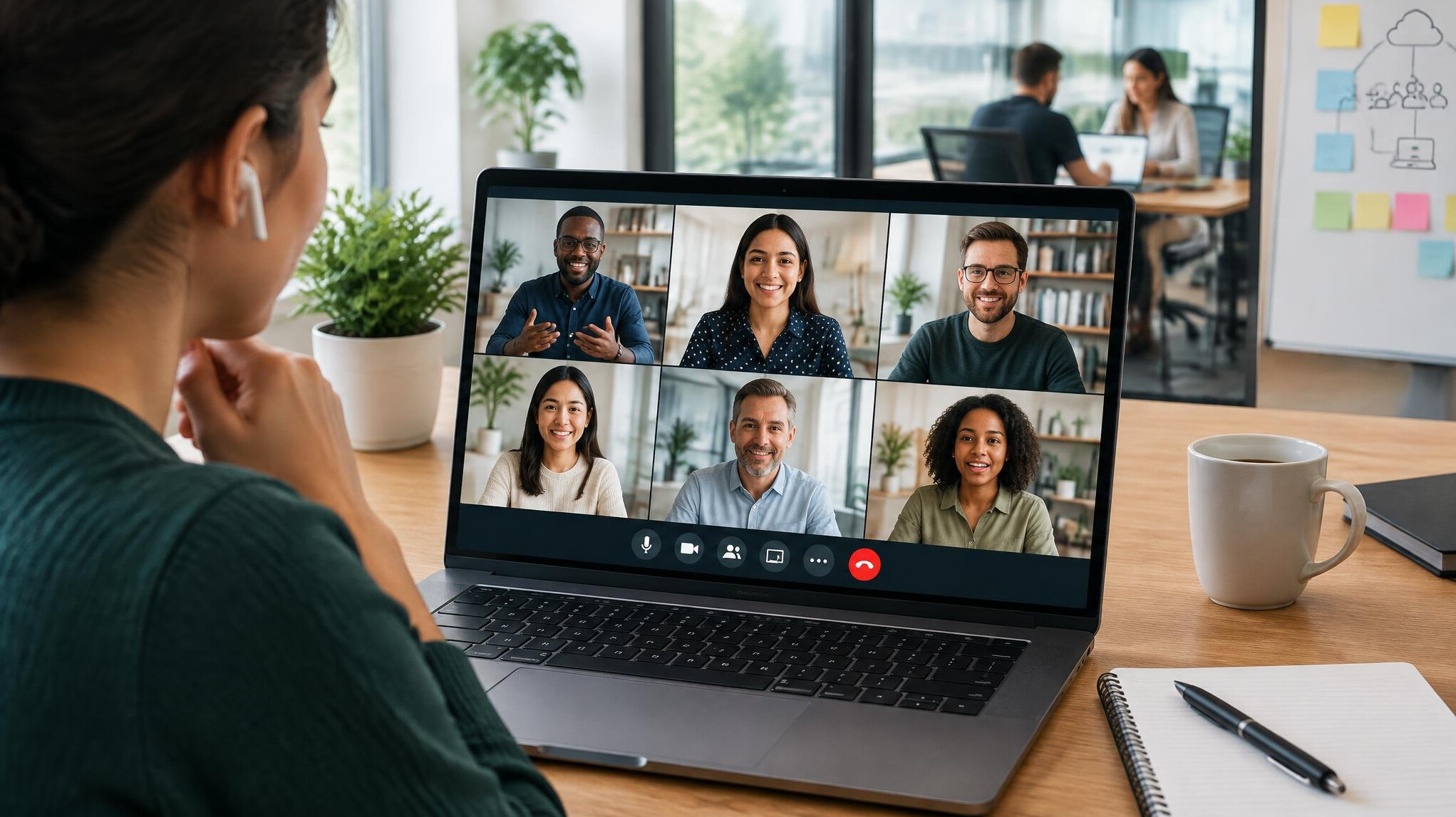 remote team video call