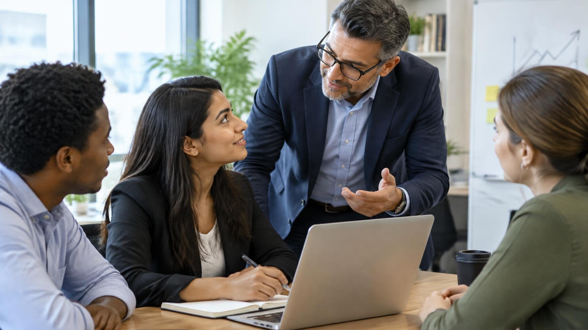 leader mentoring young professional